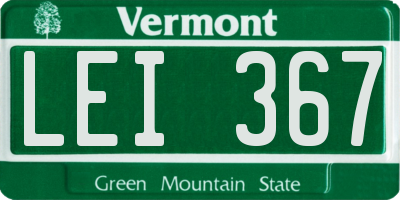 VT license plate LEI367