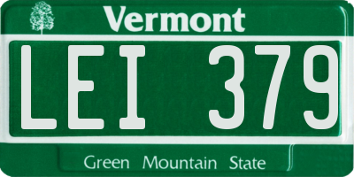 VT license plate LEI379