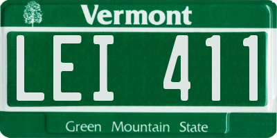 VT license plate LEI411