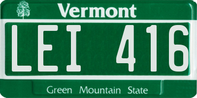 VT license plate LEI416