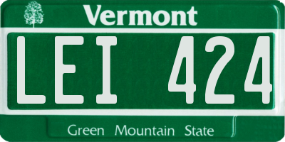 VT license plate LEI424