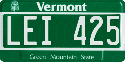 VT license plate LEI425