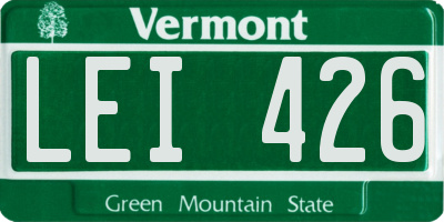 VT license plate LEI426