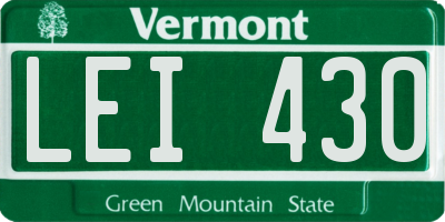 VT license plate LEI430