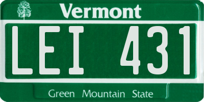 VT license plate LEI431