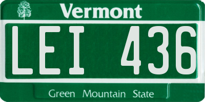 VT license plate LEI436