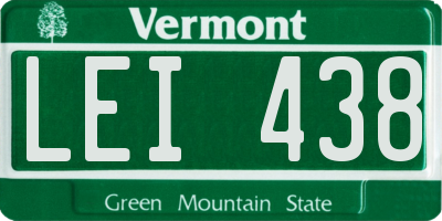 VT license plate LEI438