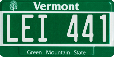 VT license plate LEI441