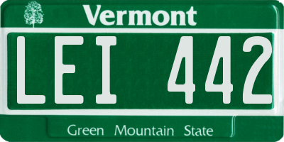 VT license plate LEI442