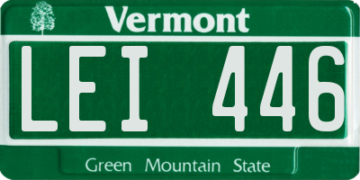 VT license plate LEI446