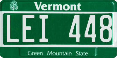 VT license plate LEI448