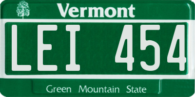 VT license plate LEI454