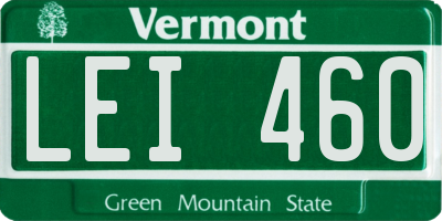 VT license plate LEI460