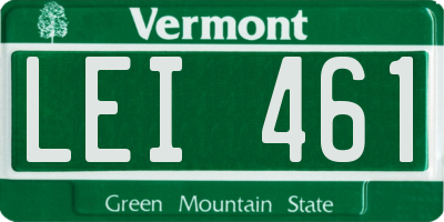 VT license plate LEI461