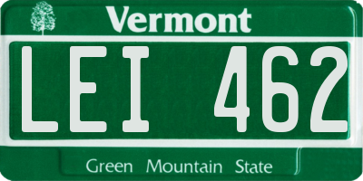 VT license plate LEI462