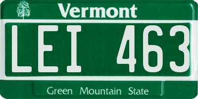 VT license plate LEI463