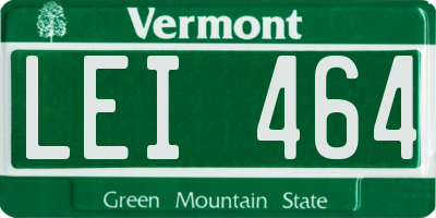VT license plate LEI464