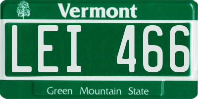 VT license plate LEI466