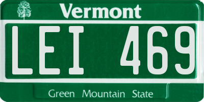 VT license plate LEI469