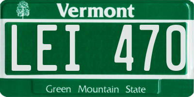 VT license plate LEI470