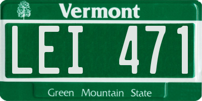 VT license plate LEI471