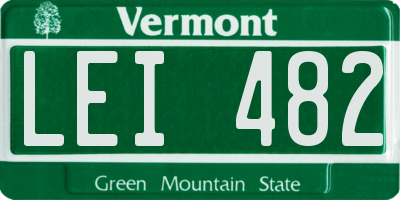 VT license plate LEI482