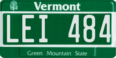 VT license plate LEI484