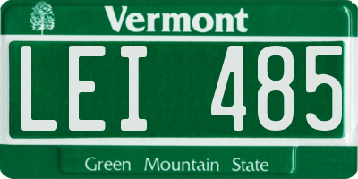 VT license plate LEI485