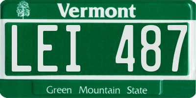 VT license plate LEI487