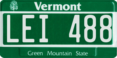 VT license plate LEI488