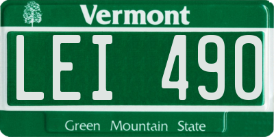VT license plate LEI490