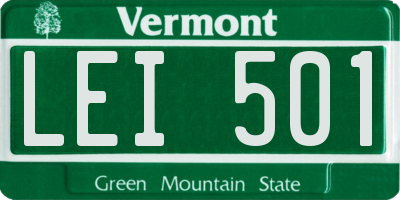 VT license plate LEI501
