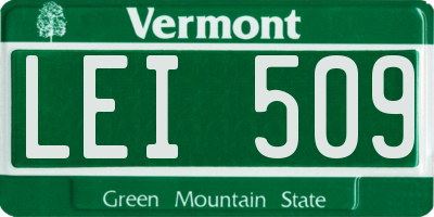 VT license plate LEI509