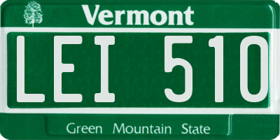 VT license plate LEI510