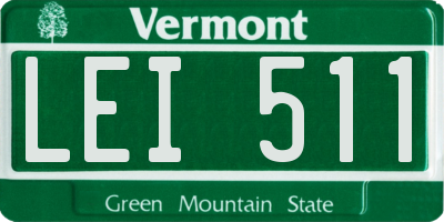 VT license plate LEI511