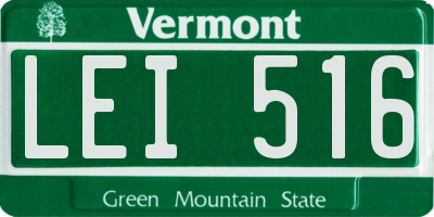 VT license plate LEI516