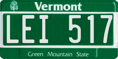 VT license plate LEI517