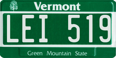 VT license plate LEI519