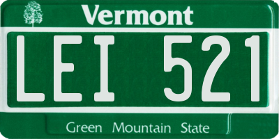 VT license plate LEI521