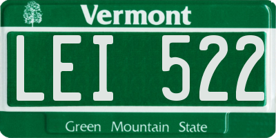 VT license plate LEI522