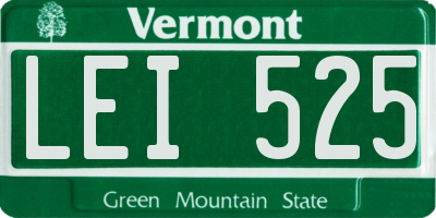 VT license plate LEI525