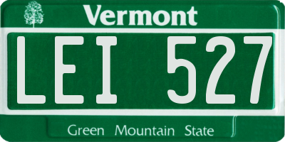 VT license plate LEI527