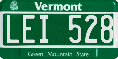 VT license plate LEI528