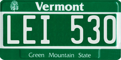 VT license plate LEI530