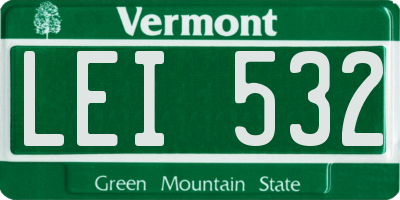 VT license plate LEI532