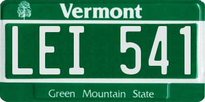 VT license plate LEI541