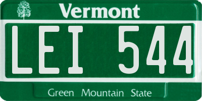 VT license plate LEI544