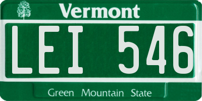 VT license plate LEI546
