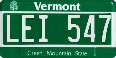 VT license plate LEI547