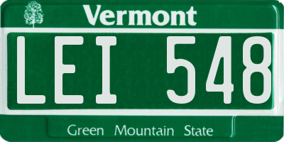 VT license plate LEI548